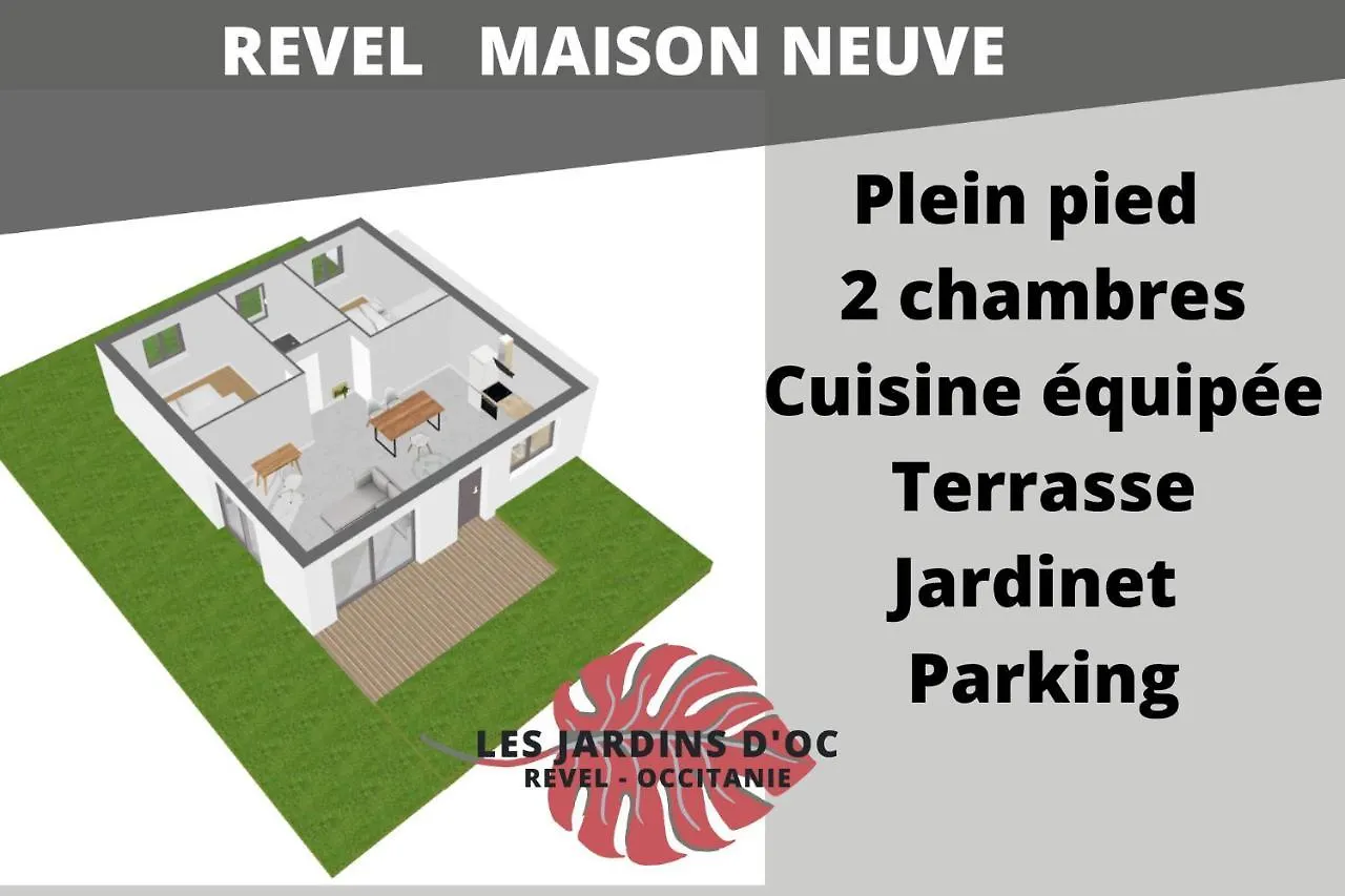 فيلا Les Jardins D'Oc ٭ Revel ٭ Wifi ٭Jardin ٭T3 Neuf